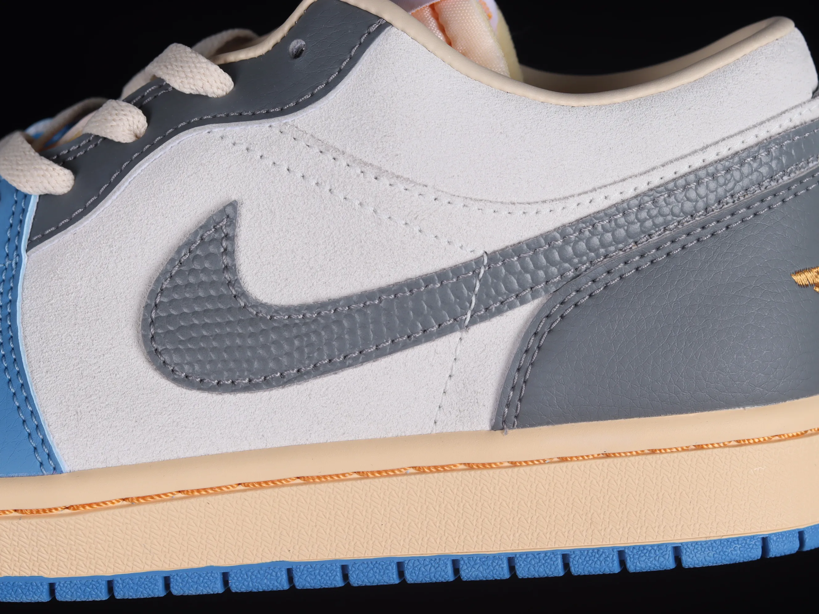 All categories Air Jordan Jordan series basketball shoes Air Jordan 1 Low G version pure original Air Jordan 1 Low "UNC Grey" AJ1 Joe 1 cement North Carolina blue low-top basketball shoes DZ5376-469